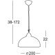 Kolarz 731.30.17 - Hanglamp aan koord NONNA 1xE27/75W/230V