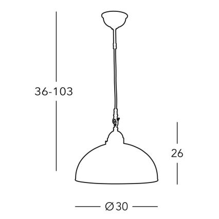 Kolarz 731.30.25 - Suspension filaire NONNA 1xE27/75W/230V blue