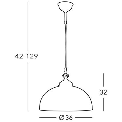 Kolarz 731.32.55 - Hanglamp aan koord NONNA 1xE27/75W/230V