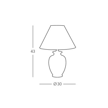 Kolarz 731.70K - Tafellamp NONNA 1xE27/100W/230V wit