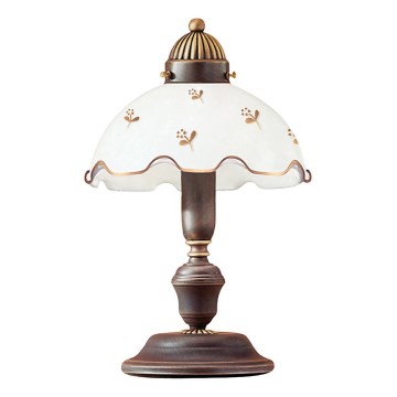 Kolarz 731.73.160 - Lampe de table NONNA 1xE27/75W/230V, à motif floral, finition or rose