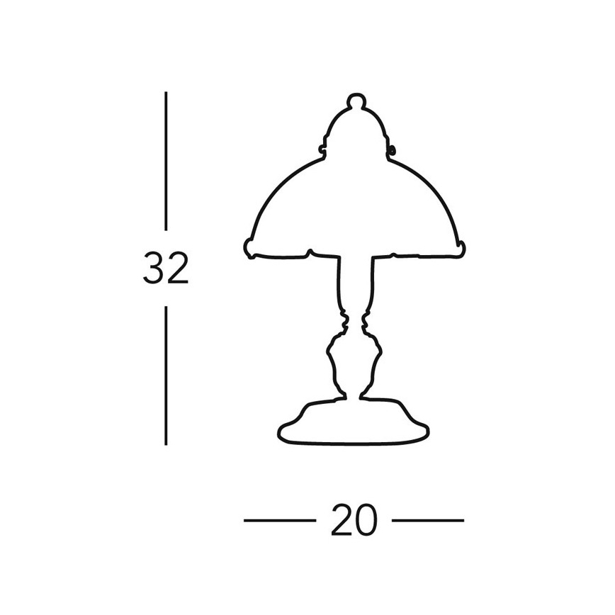 Kolarz 731.73.70 - Tafellamp NONNA 1x E14 / 60W / 230V