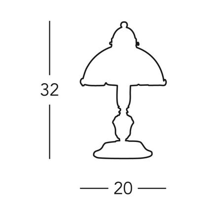Kolarz 731.73.70 - Tafellamp NONNA 1xE27/75W/230V