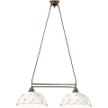 Kolarz 731.82.161 - Suspension sur câble NONNA 2xE27/75W/230V, motif floral, finition or rose