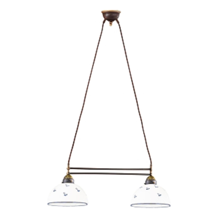 Kolarz 731.82.24 - Suspension filaire NONNA 2xE27/75W/230V bleu