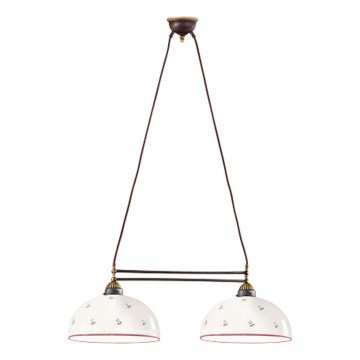 Kolarz 731.82.68 - Hanglamp aan een koord NONNA 2xE27/75W/230V rood