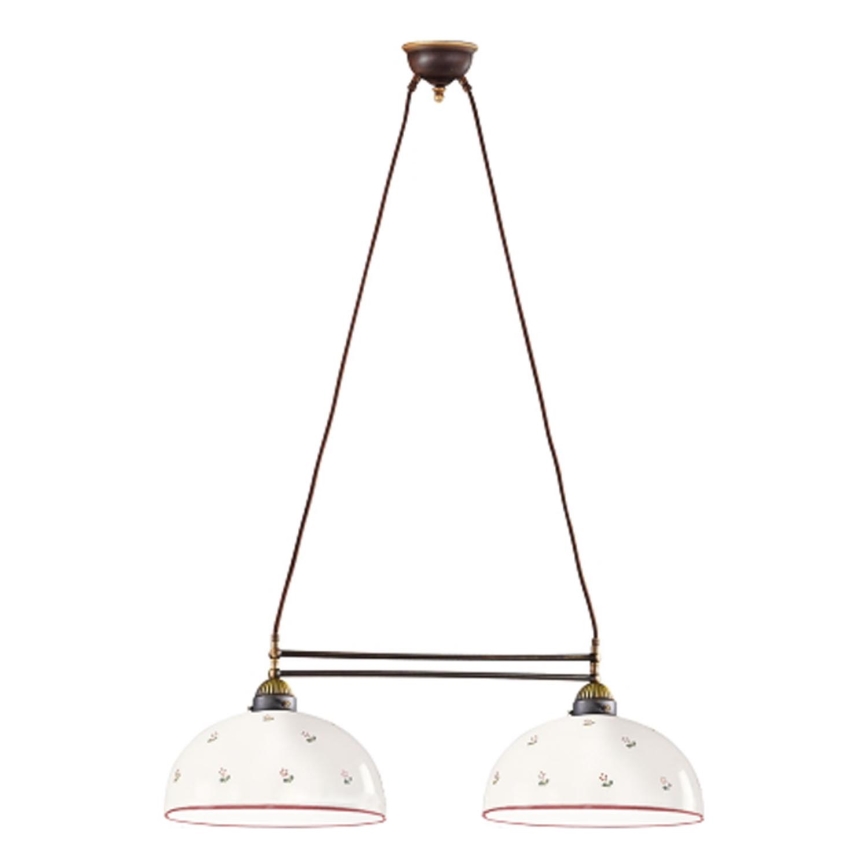 Kolarz 731.82.68 - Hanglamp aan een koord NONNA 2xE27/75W/230V rood