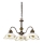 Kolarz 731.83.110 - Lustre sur chaîne NONNA 3xE27/75W/230V, couleur vin