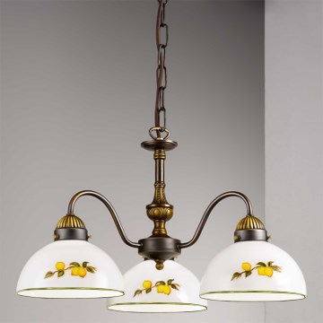 Kolarz 731.83.126 - Hanglamp aan een ketting NONNA 3xE27/75W/230V citroenen