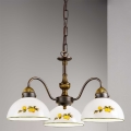 Kolarz 731.83.126 - Suspension chaîne NONNA 3xE27/75W/230V citrons