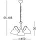 Kolarz 731.83.17 - Hanglamp aan ketting NONNA 3xE27/75W/230V