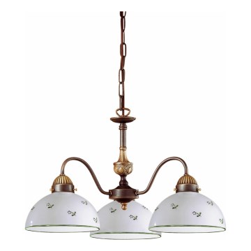 Kolarz 731.83.20 - Hanglamp aan een ketting NONNA 3xE27/75W/230V groen