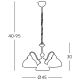 Kolarz 731.83.21 - Hanglamp aan ketting NONNA 3xE27/75W/230V