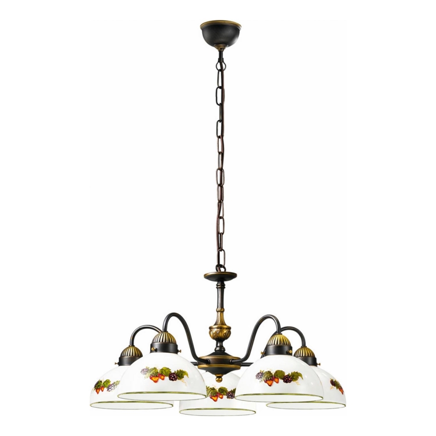 Kolarz 731.85.121 - Suspension chaîne NONNA 5xE27/75W/230V raisins/fraises