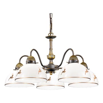 Kolarz 731.85.150 - Lustre sur chaîne NONNA 5xE27/75W/230V jeleni rose gold