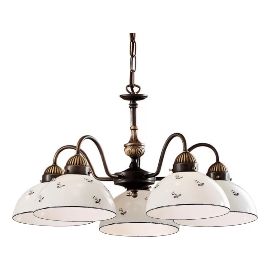 Kolarz 731.85.16 - Hanglamp aan een ketting NONNA 5xE27/75W/230V blauw