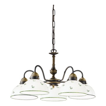Kolarz 731.85.20 - Suspension chaîne NONNA 5xE27/75W/230V vert