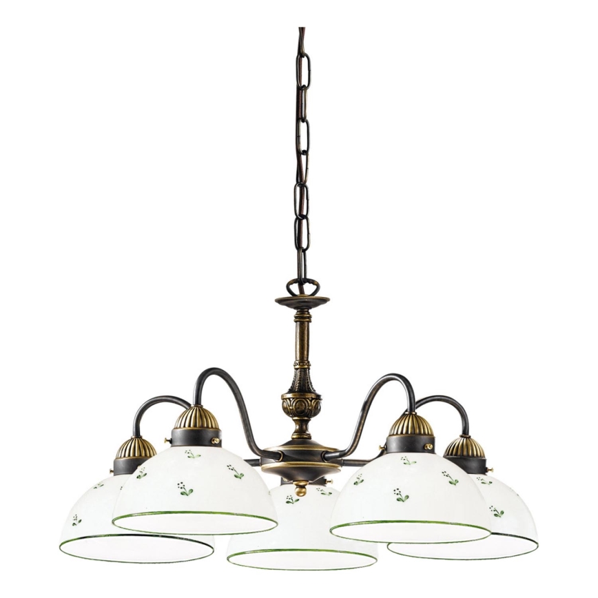 Kolarz 731.85.20 - Suspension chaîne NONNA 5xE27/75W/230V vert