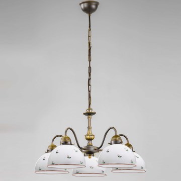 Kolarz 731.85.69 - Hanglamp aan een ketting NONNA 5xE27/75W/230V rood