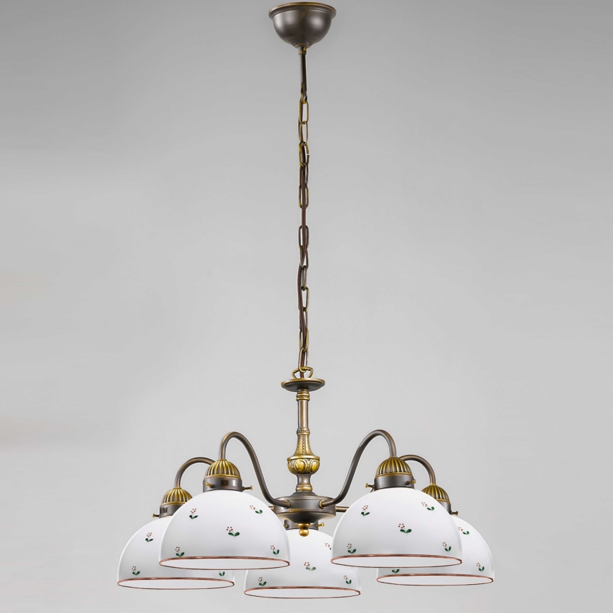 Kolarz 731.85.69 - Suspension chaîne NONNA 5xE27/75W/230V rouge