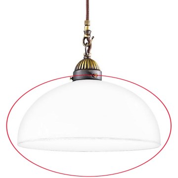 Kolarz 731.G54 - Verre de rechange pour suspension, lampadaire et spot NONNA E27 d. 30 cm blanc
