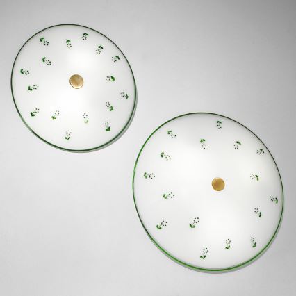Kolarz 731.U12.4.21 - Plafondlamp NONNA 2xE14/60W/230V diameter 30 cm groen