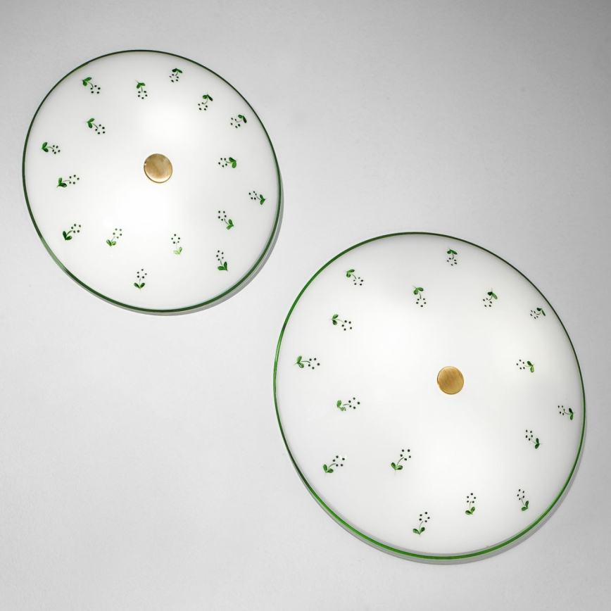 Kolarz 731.U12.4.21 - Plafondlamp NONNA 2xE14/60W/230V diameter 30 cm groen