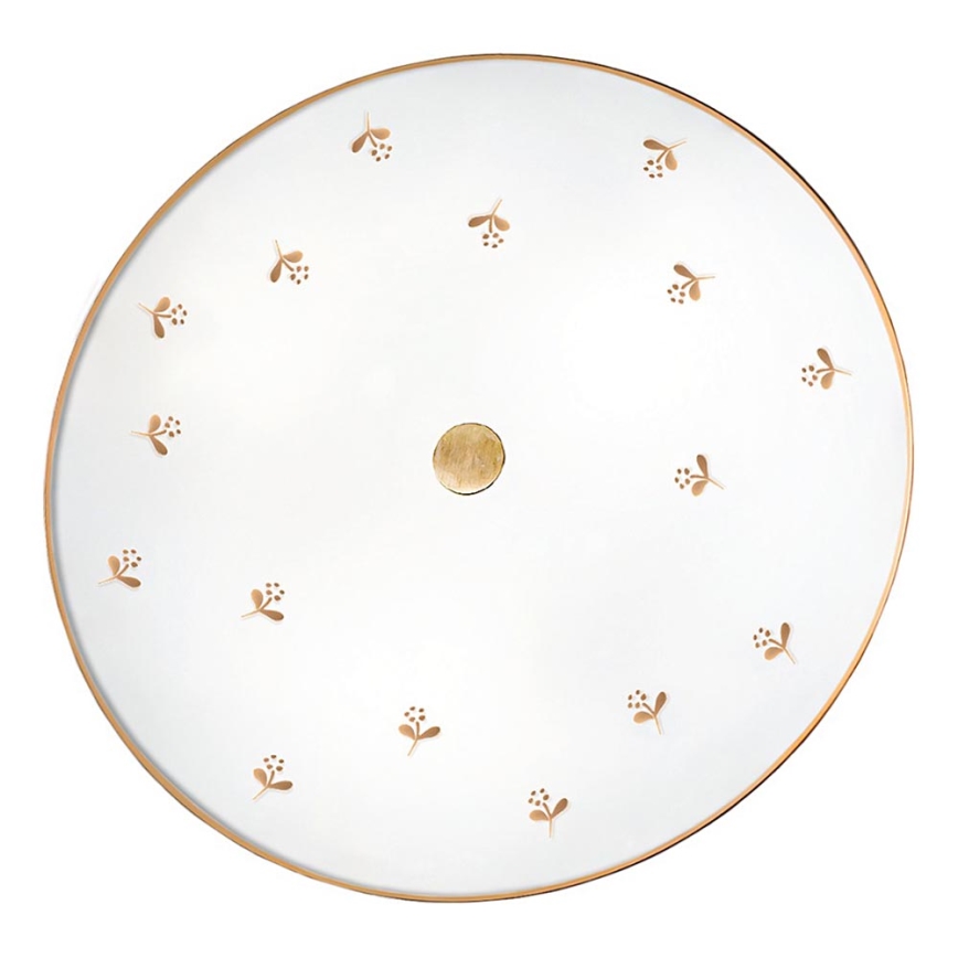 Kolarz 731.U13.4.160 - Applique murale NONNA 3xE27/60W/230V, Ø 42 cm, à décor floral, finition or rose