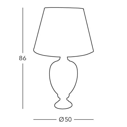 Kolarz 780.71 - Lampe de table DAUPHIN 1xE27/100W/230V