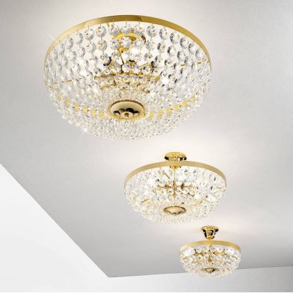 Kolarz 960.16K.3 - Kristallen Hanglamp aan een paal VALERIE 6xE14/40W/230V 24K goud