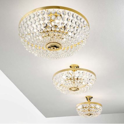 Kolarz 960.18K.3 - Kristallen Hanglamp aan een paal VALERIE 8xE14/40W/230V 24K goud