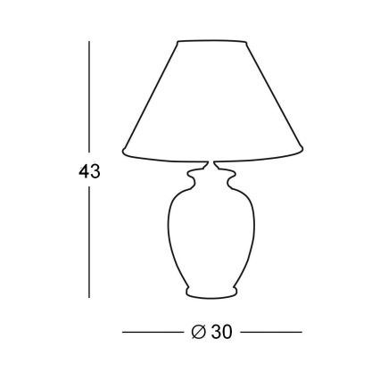 Kolarz A1340.70 - Lampe de table CHIARA 1xE27/100W/230V blanche diamètre 30 cm