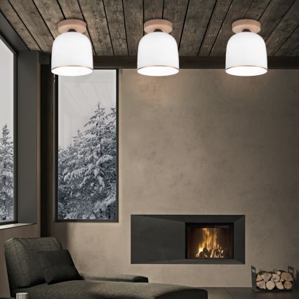 Kolarz A1352.11.Au - Opbouwlamp NONNA 1xE27/60W/230V eiken/wit/goud