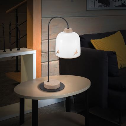 Kolarz A1352.71.Au.100 - Lampe de table NONNA 1xE27/60W/230V cerf chêne/blanc/doré