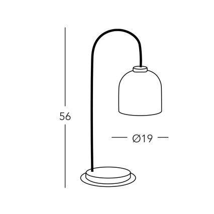 Kolarz A1352.71.Gr - Lampe de table NONNA 1xE27/60W/230V chêne/blanc/gris