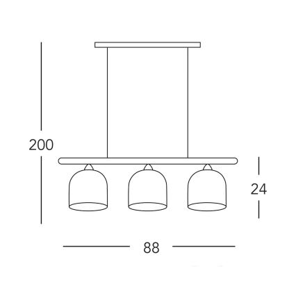 Kolarz A1352.83.Au - Hanglamp aan een koord NONNA 3xE27/60W/230V eiken/wit/goud