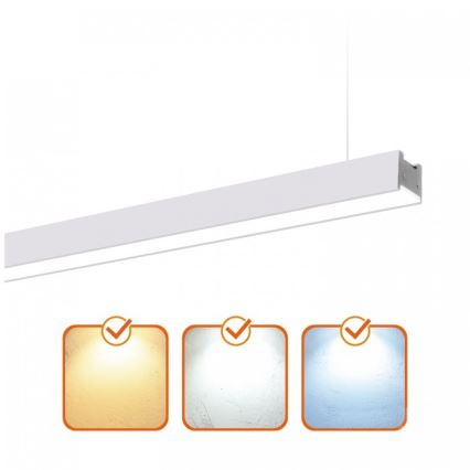 LED plafondlamp opbouw/pendel KOLINE LED/40W/230V 3000/4000/6500K 120 cm wit