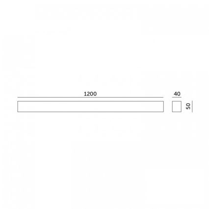 LED plafondlamp opbouw/pendel KOLINE LED/40W/230V 3000/4000/6500K 120 cm wit