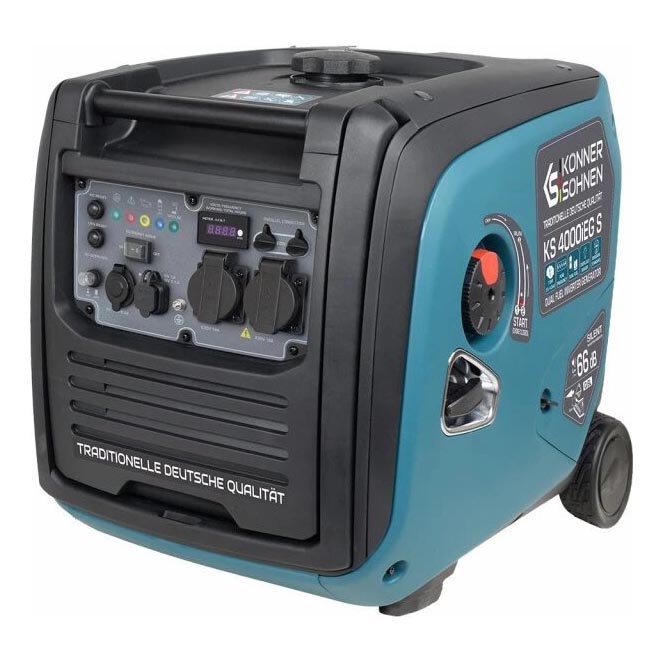 Könner & Söhnen 5106 - Générateur électrique à onduleur au gaz et à l'essence KS 4000iEG S 4000W