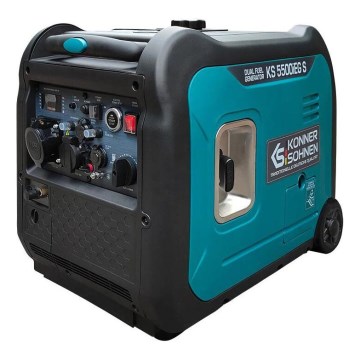 Könner Söhnen 13046- Générateur électrique à onduleur au gaz et à l'essence KS 5500iEG S 5500W