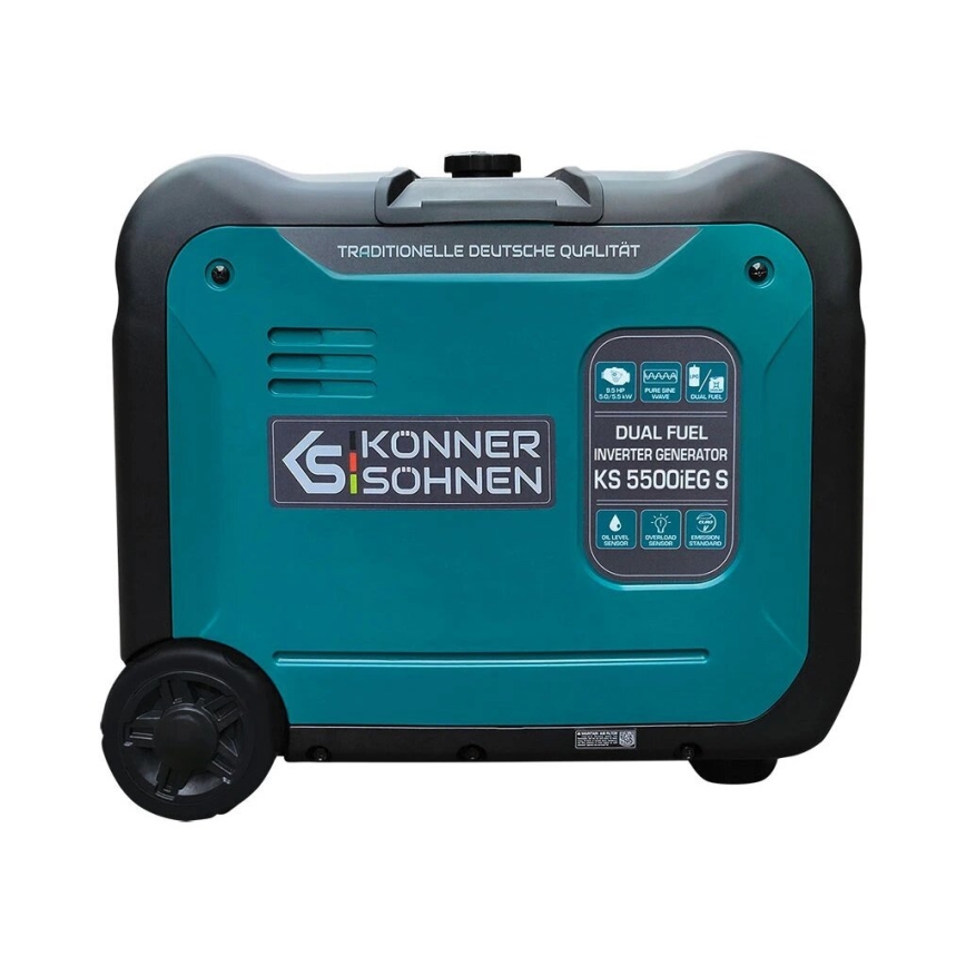 Könner Söhnen 13046- Générateur électrique à onduleur au gaz et à l'essence KS 5500iEG S 5500W