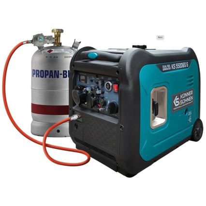 Könner Söhnen 13046- Générateur électrique à onduleur au gaz et à l'essence KS 5500iEG S 5500W