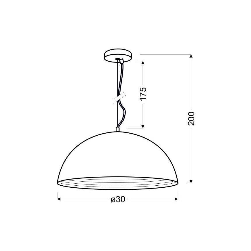 Koperen Hanglamp aan koord DORADA 1x E27 / 60W / 230V
