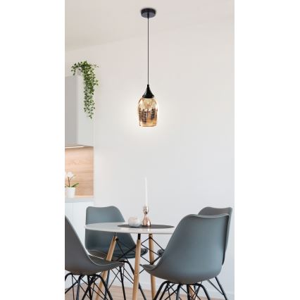 Koperen Hanglamp aan koord MARINA 1x E27 / 60W / 230V
