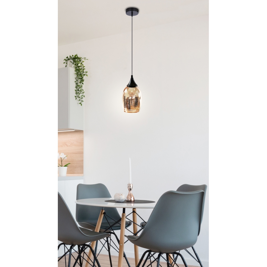 Koperen Hanglamp aan koord MARINA 1x E27 / 60W / 230V
