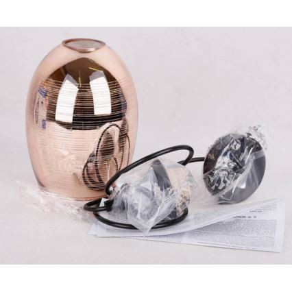 Koperen Hanglamp aan koord MARINA 1x E27 / 60W / 230V