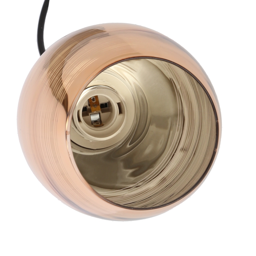 Koperen Hanglamp aan koord MARINA 3x E27 / 60W / 230V