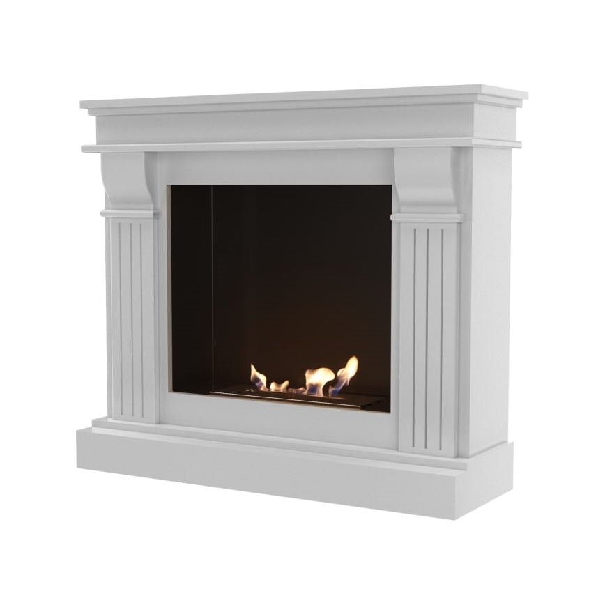 Kratki - BIO-open haard 97,9x115 cm 3kW wit