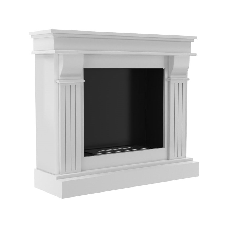Kratki - Cheminée BIO 97,9x115 cm 3kW blanc