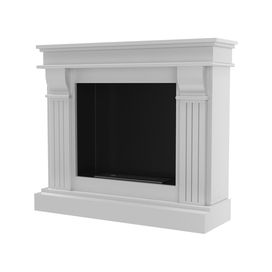 Kratki - Cheminée BIO 97,9x115 cm 3kW blanc